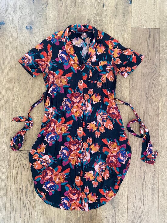 Anthropologie Maeve Floral Buttondown Shirtdress - Picture 7 of 10